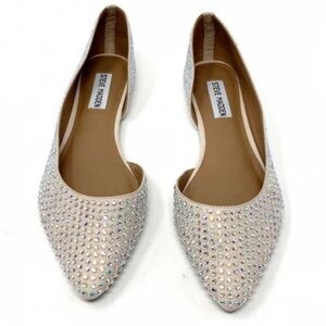Steve Madden Evelina Sparkly Iridescent Rhinestone Flats